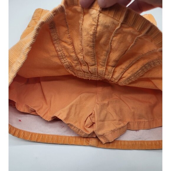 GYMBOREE Girls SZ 5 Orange Corduroy Skirt Skort Heart Shaped Buttons - Picture 3 of 6